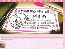 Tablet Screenshot of monkeysandink.blogspot.com