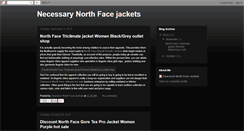 Desktop Screenshot of necessarynorthfacejackets.blogspot.com