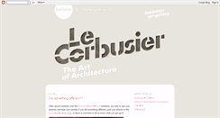 Desktop Screenshot of lecorbusierblog.blogspot.com