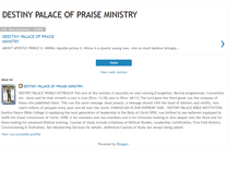 Tablet Screenshot of destinypalaceofpraiseministry.blogspot.com