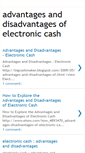 Mobile Screenshot of disadvantages-electronic-cash.blogspot.com
