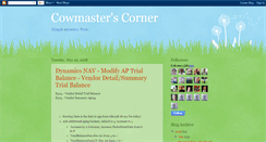 Desktop Screenshot of cowmasterscorner.blogspot.com