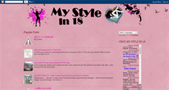 Desktop Screenshot of mystylein18.blogspot.com