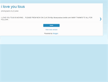 Tablet Screenshot of iloveyoutous.blogspot.com