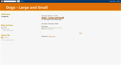 Desktop Screenshot of dogsbigandsmall.blogspot.com