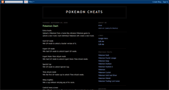 Desktop Screenshot of pokemoncheats1825114.blogspot.com