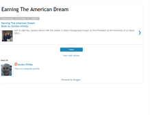 Tablet Screenshot of earningtheamericandream.blogspot.com