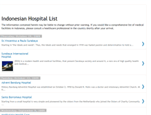 Tablet Screenshot of indonesianhospitals.blogspot.com