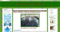 Desktop Screenshot of fishfarminginfo.blogspot.com
