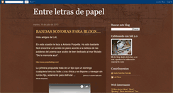 Desktop Screenshot of entreletrasdepapel.blogspot.com