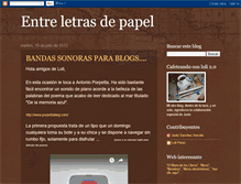 Tablet Screenshot of entreletrasdepapel.blogspot.com