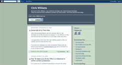 Desktop Screenshot of chris-williams.blogspot.com