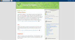 Desktop Screenshot of chasingtworabbits.blogspot.com