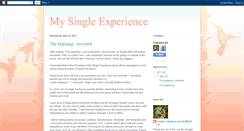 Desktop Screenshot of mysingleexperience.blogspot.com
