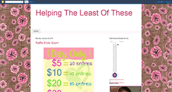 Desktop Screenshot of helpingtheleastofthese.blogspot.com