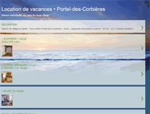 Tablet Screenshot of porteldescorbieres-location.blogspot.com