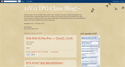 Desktop Screenshot of 11v11ipoclassblog.blogspot.com