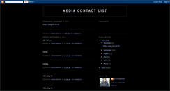 Desktop Screenshot of mediacontactlist.blogspot.com