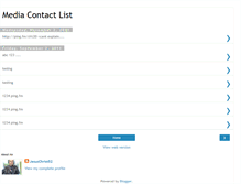 Tablet Screenshot of mediacontactlist.blogspot.com