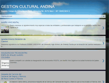 Tablet Screenshot of gestionculturalandina.blogspot.com
