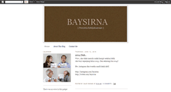 Desktop Screenshot of baysirna.blogspot.com