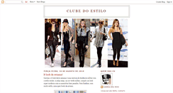 Desktop Screenshot of clubedoestilo.blogspot.com
