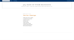 Desktop Screenshot of 365-days-of-poem-blogging.blogspot.com
