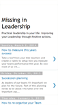 Mobile Screenshot of missinginleadership.blogspot.com