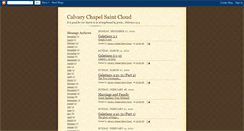 Desktop Screenshot of calvarychapelsaintcloud.blogspot.com