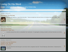 Tablet Screenshot of livingonhisword.blogspot.com