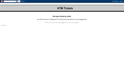 Desktop Screenshot of ktm-tickets.blogspot.com