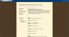 Desktop Screenshot of blogrssfeedsites.blogspot.com