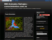 Tablet Screenshot of conocimientos-animales-salvajes.blogspot.com