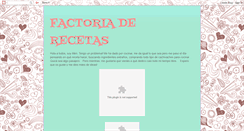 Desktop Screenshot of factoriaderecetas.blogspot.com