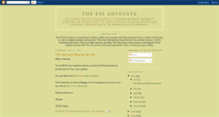 Desktop Screenshot of foiadvocate.blogspot.com