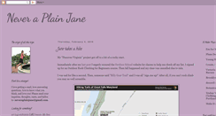 Desktop Screenshot of neveraplainjane.blogspot.com