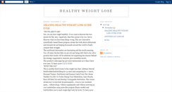 Desktop Screenshot of healthyweight-lose.blogspot.com