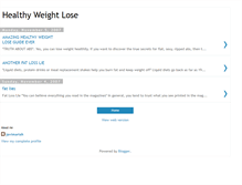 Tablet Screenshot of healthyweight-lose.blogspot.com