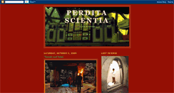 Desktop Screenshot of perditascientia.blogspot.com