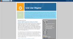 Desktop Screenshot of lonestarlitigator.blogspot.com
