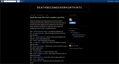 Desktop Screenshot of deathbecomesherhunthints.blogspot.com