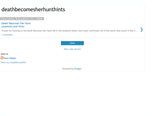Tablet Screenshot of deathbecomesherhunthints.blogspot.com