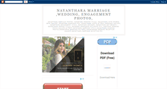 Desktop Screenshot of nayantharamarriagephotos.blogspot.com