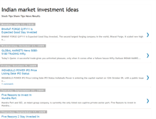 Tablet Screenshot of indianmarketinvestmentideas.blogspot.com