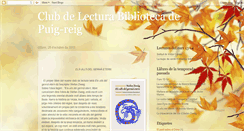 Desktop Screenshot of clubdelecturabibliotecapuig-reig.blogspot.com