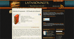 Desktop Screenshot of la-pasion-inutil.blogspot.com