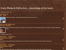 Tablet Screenshot of fortywinksnfallinlove.blogspot.com