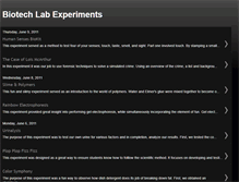 Tablet Screenshot of biotechlabexperiments.blogspot.com