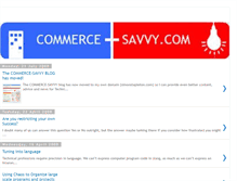 Tablet Screenshot of commerce-savvy.blogspot.com