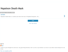 Tablet Screenshot of napoleondeathmask.blogspot.com